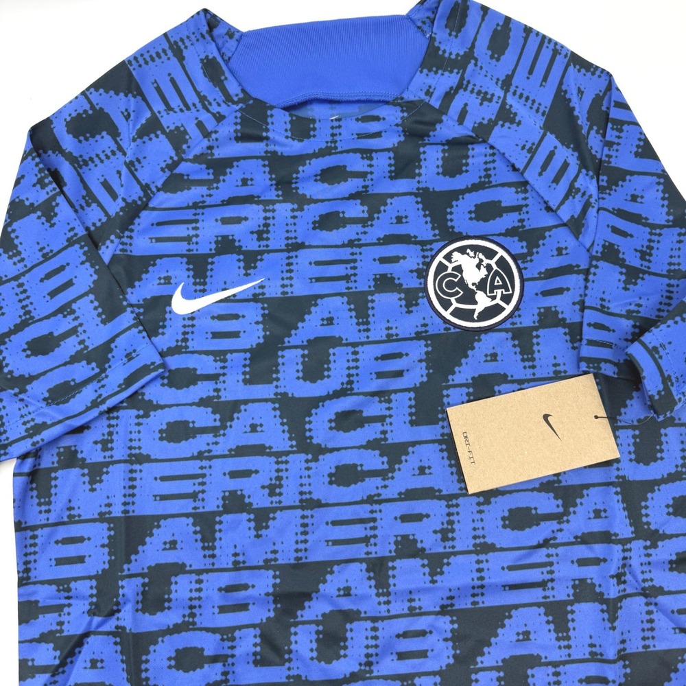 Nike‎ Club America Mens Dri-FIT Soccer Jersey Blue Black DM2561-454 Small NEW